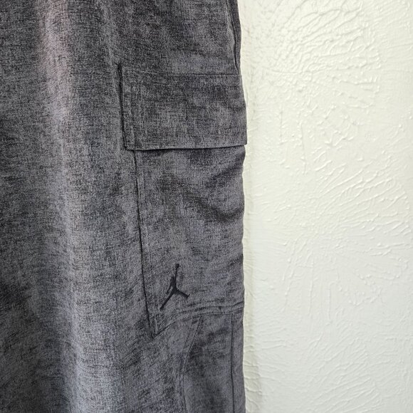 Nike Air Jordan Wide Leg Pants M High Waisted Dark Gray Velour Loose Baggy Cargo - Picture 9 of 15